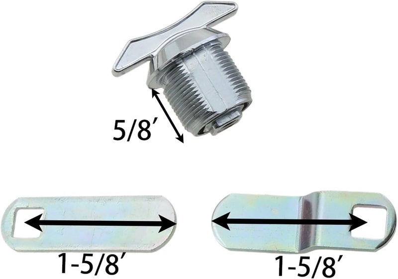 MEETOOT 5/8 Inch Thumb Operated Offset Cam Lock, RV Storage Compartment Latch, Non-Locking Thumb Knob, Suitable for RV Storage Compartment Camper Storage Door (1-Pack) - Image 2